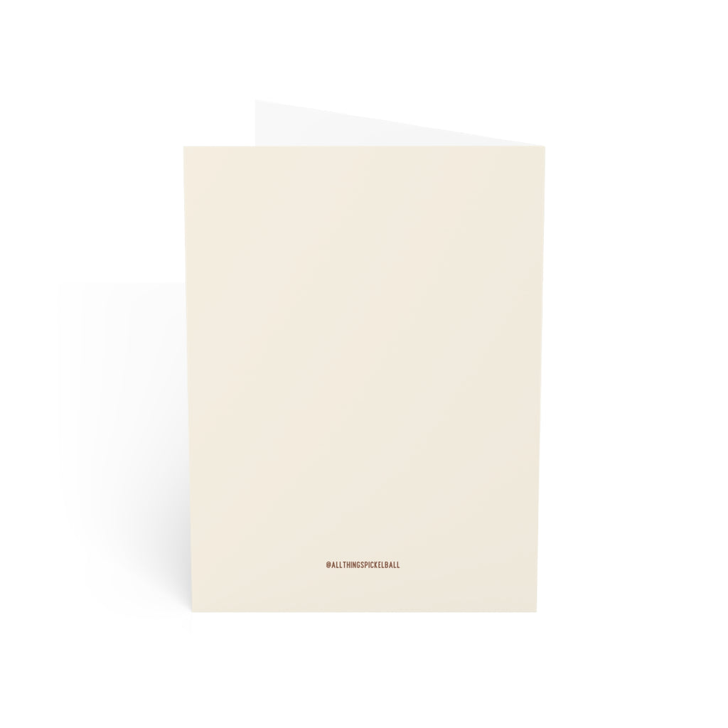 Holiday Christmas Themed Pickleball Greeting Card — Cute Retro Sports Holiday Card