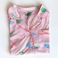 All Things Pickleball Short Sleeve Women's Luxury Bamboo Pajama Set