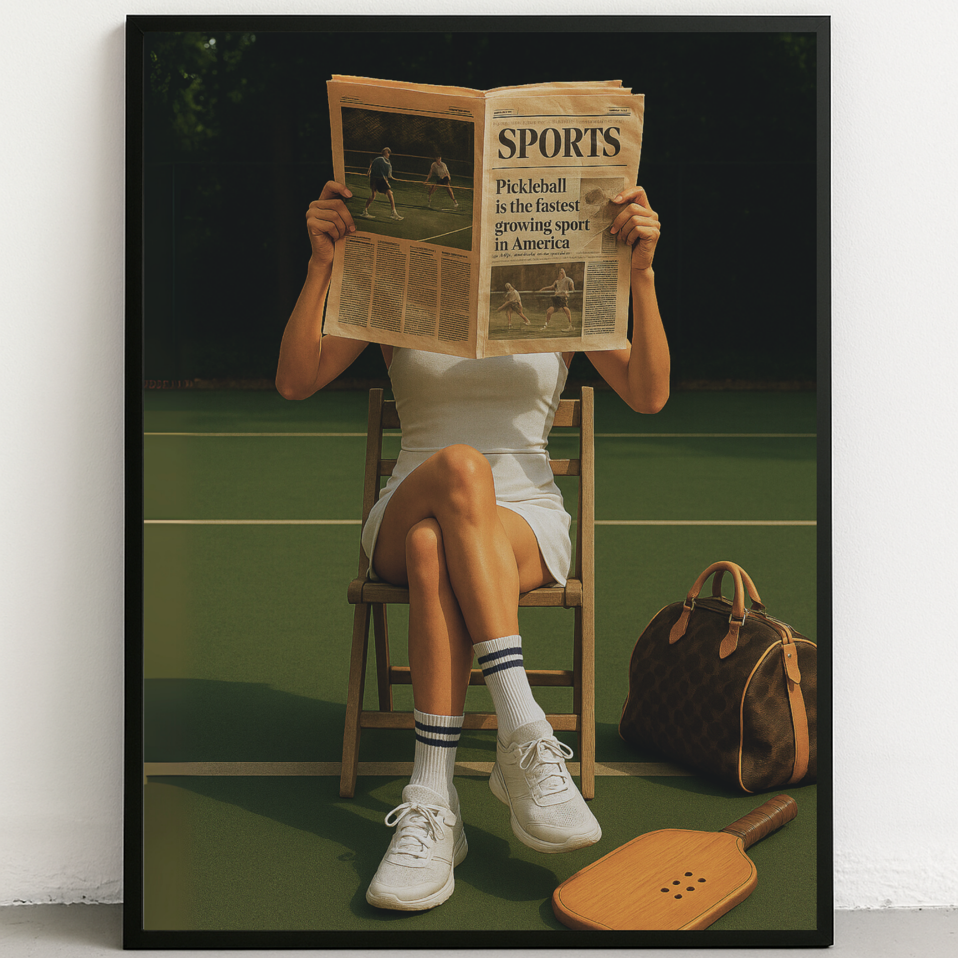Pickleball Wall Art – “Fastest Growing Sport” Vintage Tennis